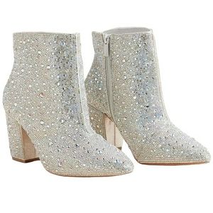 Torrid And Betsey Johnson Rhinestone Embellished Boots Size 11